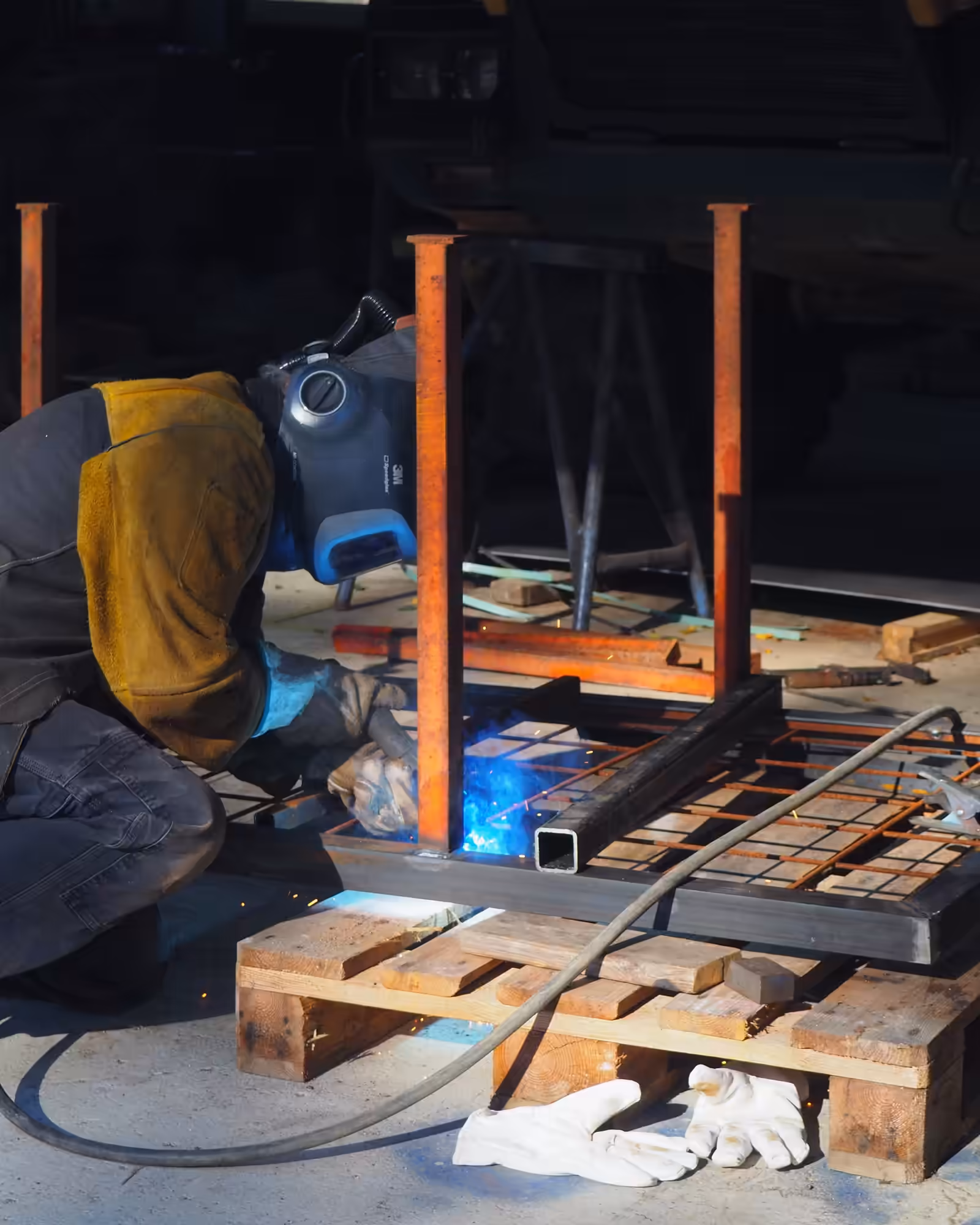 Svejsning af bordstel